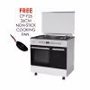 gc-f9642zbt2(sl) 4gas+2electric(1x145 + 1x180), 60x90 full function turbo convection oven, 1 rapid plate, 1 triple wok burner, cast iron pan supports, eu standard flame failure device, one touch auto ignition, digital timer, sabaf italian burners.