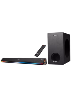 AHT-SB10270WX - WIRELESS SOUNDBAR with 10.0" Rich BASS sub woofer, 8000w PMPO, USB,FM Radio, USB, AUX, Optical, HD ARC, High power output 250w (r.m.s), Remote Control. New - With Bluetooth function and 7 Colours pulsating display.