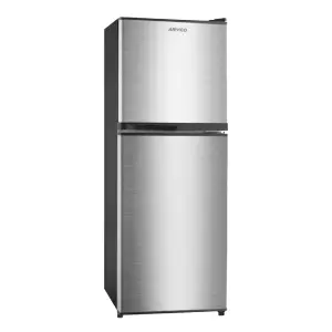 ARF-198K Armco Refrigerator, 137L, 2-Door, COOLPACK, Glass Shelves, Vegetable Crisper, Lock & Key, Interior Lamp, Dark Silver, 3-Star EPRA