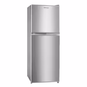 ARF-198K Armco Refrigerator, 137L, 2-Door, COOLPACK, Glass Shelves, Vegetable Crisper, Lock & Key, Interior Lamp, Dark Silver, 3-Star EPRA