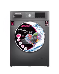 8KG, 55LT, 1400 RPM, FRONT LOADING, BLDC INVERTER MOTOR, 15 PROGRAMS, TOUCH PANEL, DIGITAL DISPLAY, STEAM WASH, DARK GRAY BODY COLOR, PC COVER DOOR GLASS, CHROME KNOB MATERIAL, STAINLESS STEEL DRUM