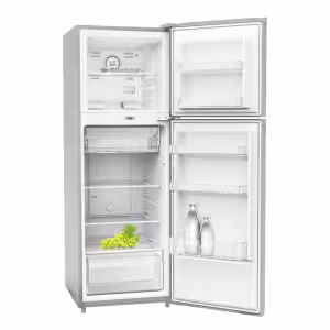 Armco ARF-NF278K(SL) 265L Double Door Refrigerator – Twist Ice Maker, LED Light, Cool Pack, 3 Star EPRA, Silver Finish