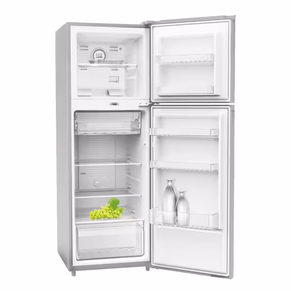 Armco ARF-NF278K(SL) 265L Double Door Refrigerator – Twist Ice Maker, LED Light, Cool Pack, 3 Star EPRA, Silver Finish