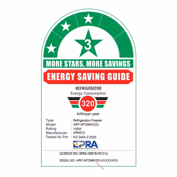 ARF-NF298K(SS)-Energy-Label