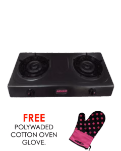 Tabletop, 2 Burner, Black Non Stick Painted, 120 x 120 Double Wok Configuration, New !. Free 2M Pipe