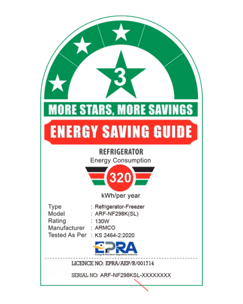 ARF-NF298K-Energy-Label