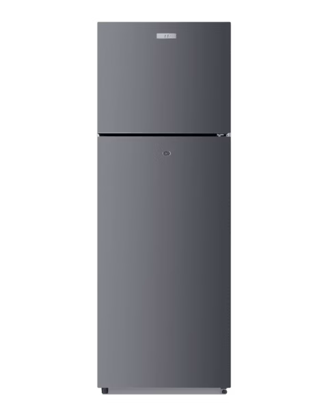 ARF-NF301NVK(DS) 285L Double Door No Frost Refrigerator – 3 Tempered Glass Shelves, Twist Ice Maker, LED Light, 3-Star EPRA, Dark Silver.
