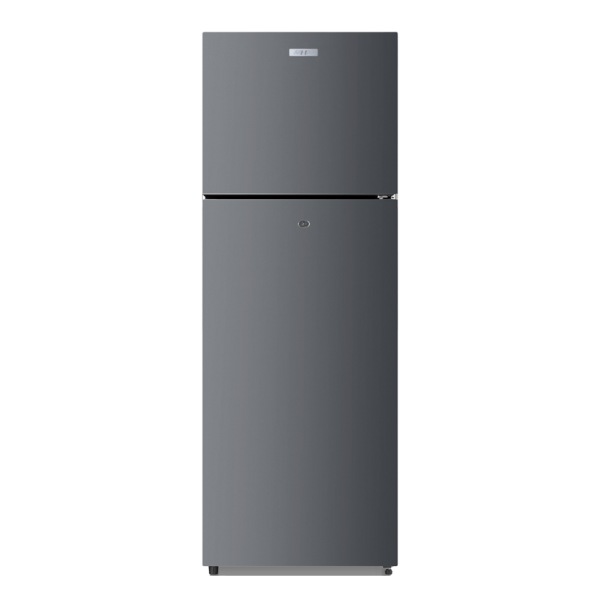 ARF-NF301NVK(DS) 285L Double Door No Frost Refrigerator – 3 Tempered Glass Shelves, Twist Ice Maker, LED Light, 3-Star EPRA, Dark Silver.