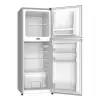 ARF-198K Armco Refrigerator, 137L, 2-Door, COOLPACK, Glass Shelves, Vegetable Crisper, Lock & Key, Interior Lamp, Dark Silver, 3-Star EPRA