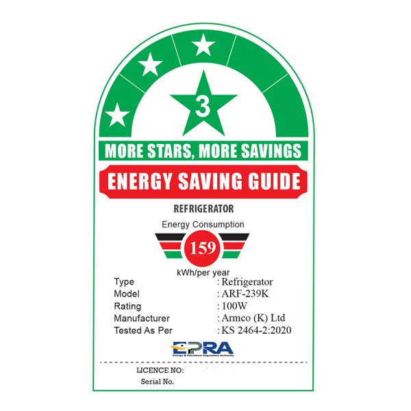 ARF-239K-EPRA-Energy Rating STICKER