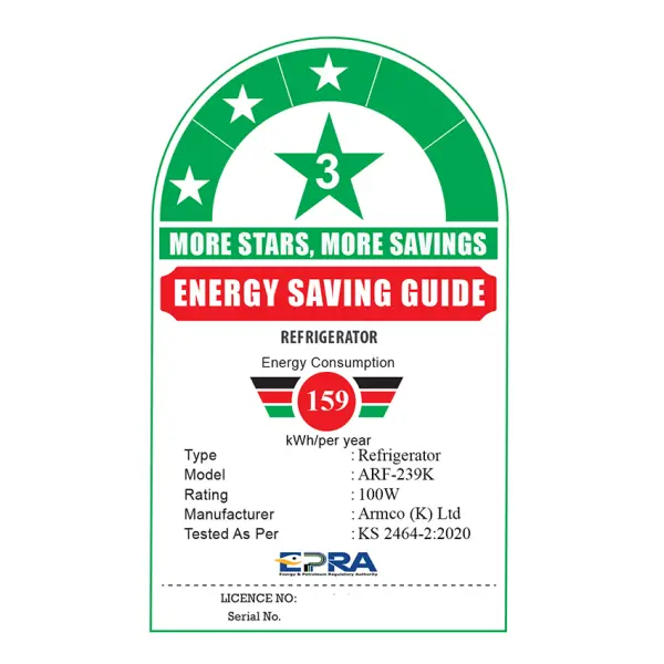 ARF-239K-EPRA-Energy Rating STICKER