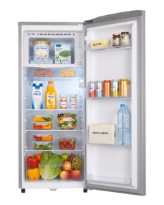 ARF-239K(DS) - 175L Single Door Armco Refrigerator with Cool Pack, Fresh Room & Big Ice Box – Dark Silver