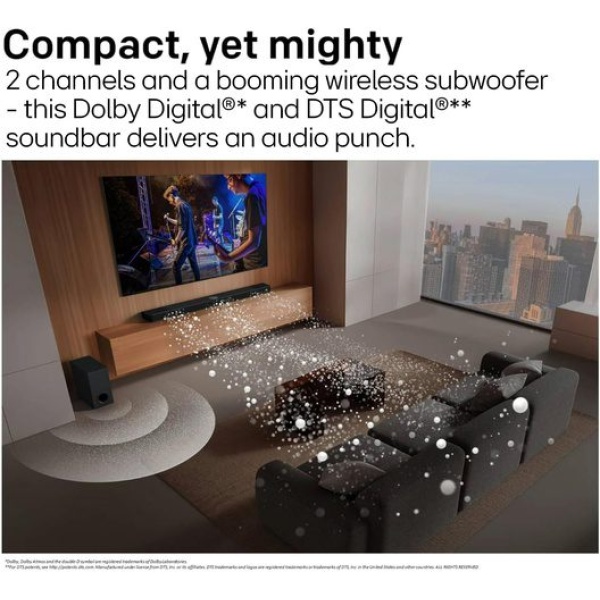 LG S40T Soundbar - 300W 2.1ch soundbar with Dolby Digital, DTS surround, wireless subwoofer, AI Sound Pro, HDMI ARC, Bluetooth, Optical, USB playback. - Image 11