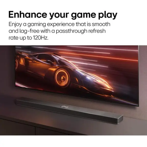 LG S70TY Soundbar - 400W 3.1.1ch Soundbar with Dolby Atmos, DTS:X, up-firing center speaker, AI Sound Pro, Hi-Res Audio, powerful subwoofer, HDMI eARC, Bluetooth. - Image 2