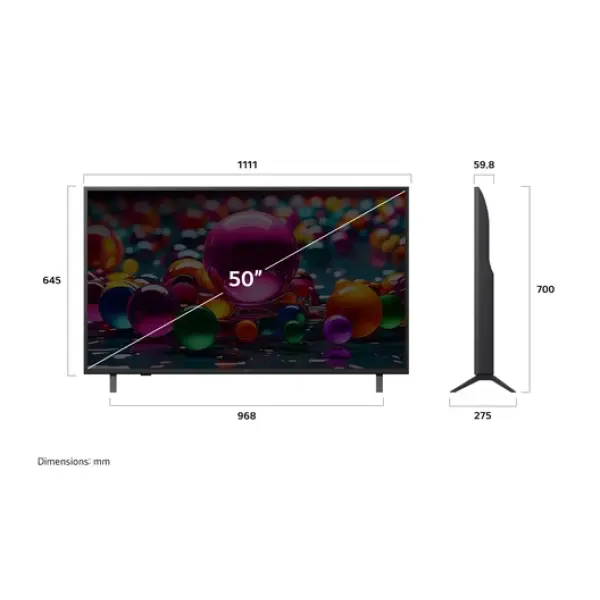 LG 50" 50UA80006LC LED UHD 4K Smart TV AI Magic Remote HDR10 webOS25 2025 - Image 2