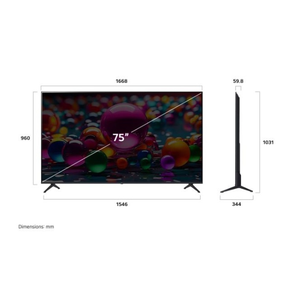 75 inch LG UHD AI UA85 - 75" 4K UHD Smart TV with α7 AI Processor Gen8, HDR10, webOS 25, VRR gaming, AI Sound Pro, Magic Remote. - Image 9