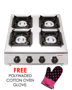 GC-8440P2 - Tabletop, 4 Burner (90 x 4), Stainless Steel Body, Auto ignition, Honey Comb Burners , Free 2m pipe.