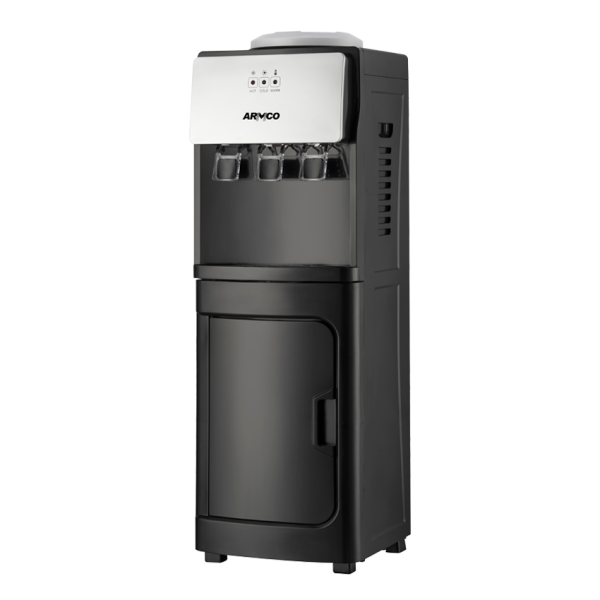 AD-160FHN-SH1(B) - Hot & Normal Water Dispenser, 16L, 85 cm Height, Black and Silver