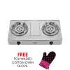 GC-8250P3 - 2 Burner Tabletop Gas Cooker, 130 x 130 Double Wok Configuration.